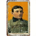 Vintage Honus Wagner Baseball Legend Tin Metal Signs Home Décor All-Metal Rustic
