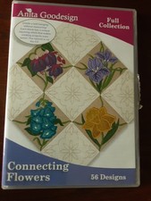 Anita Goodesign Machine Embroidery CD Connecting Flowers