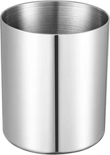 Silver Pen Holder for Desk, SUS304 Stainless Steel Heavy Duty Pen Holder Stand,