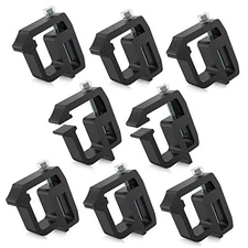  8 PCS Camper Shell Clamps - Heavy Duty Truck Topper Clamps - No 8pcs-black
