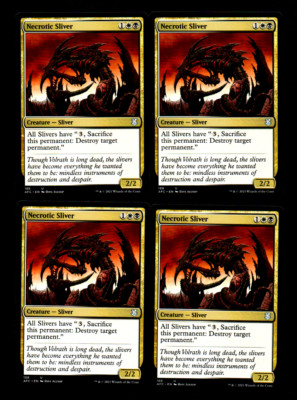 MRM ENGLISH 4x Slivo��de nekrotisch - Necrotic Sliver MTG Magic AFC