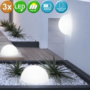 Moderne Led Solarleuchten 3er Set Solar Lampen Garten Terrasse Aussenleuchte Neu Ebay
