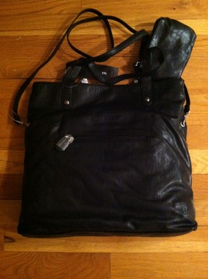 STYLE&co. BLACK SHOPPER BUSINESS TOTE BAG WITH WRISTLET ORG. $69.99 BNWT