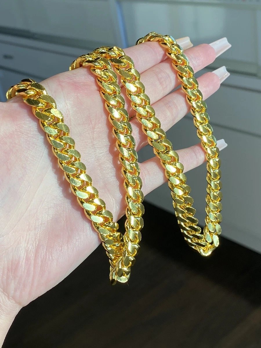 24k gold cuban online link chain real