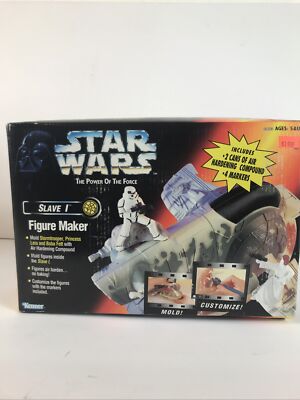 1997 Kenner Star Wars POTF Slave 1 Figure Maker Leia Stormtrooper Boba Fett (G5)