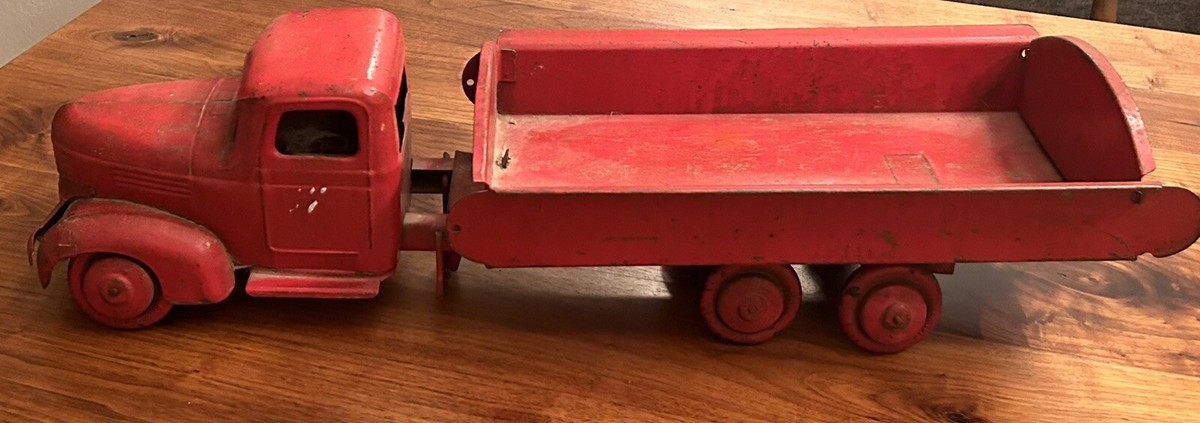 (未使用･未開封品)　Tante Trudels Trodel 7z28pnb Vintage Original Turner Toys pressed steel Dump Truck 27