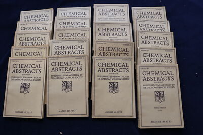 1932-1933 CHEMICAL ABSTRACTS SEMI-MONTHLY MAGAZINE - LOT OF 19 - O 3382