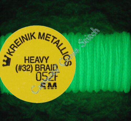 Kreinik Braid #32 052F Grapefruit Glow Dark Thread 5M Plastic Canvas Needlepoint - Picture 1 of 1