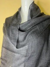100% Pure Cashmere Pashmina Shawl NPIA Certified - Luxury Himalayan Dark Gray