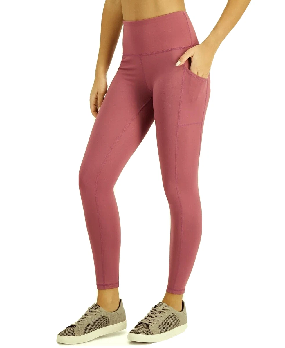 High Waisted Side Pocket 7/8-Length Leggings for Women