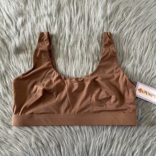 Joyspun Wireless Scoop Bralette Womens Size Large Brown Wirefree Pull Over Bra