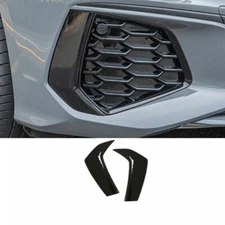 ABS Gloss Black Front Fog Light Lamp Cover Trim 2pcs Fit For Audi A3 2022~2023