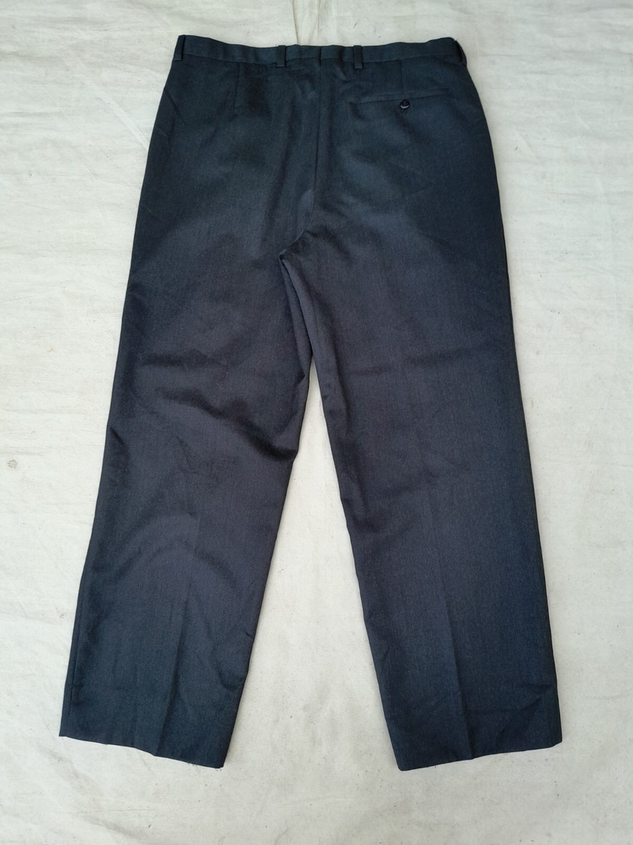 Burberry London Pants Mens 36in Grey Wool Mix Pelican Trouser Made