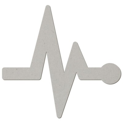 Pappe EKG-Kurve - Basteln Deko 5-50cm