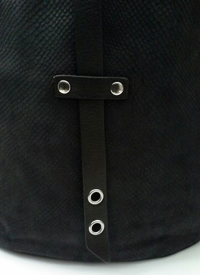 Free People Joni Leather Backpack Rustic Textured Bag Black  display picture 3