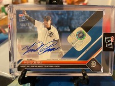 On-Card Auto-Relic #'d /49 Miguel Cabrera 2023 MLB TOPPS NOW Ball #952A