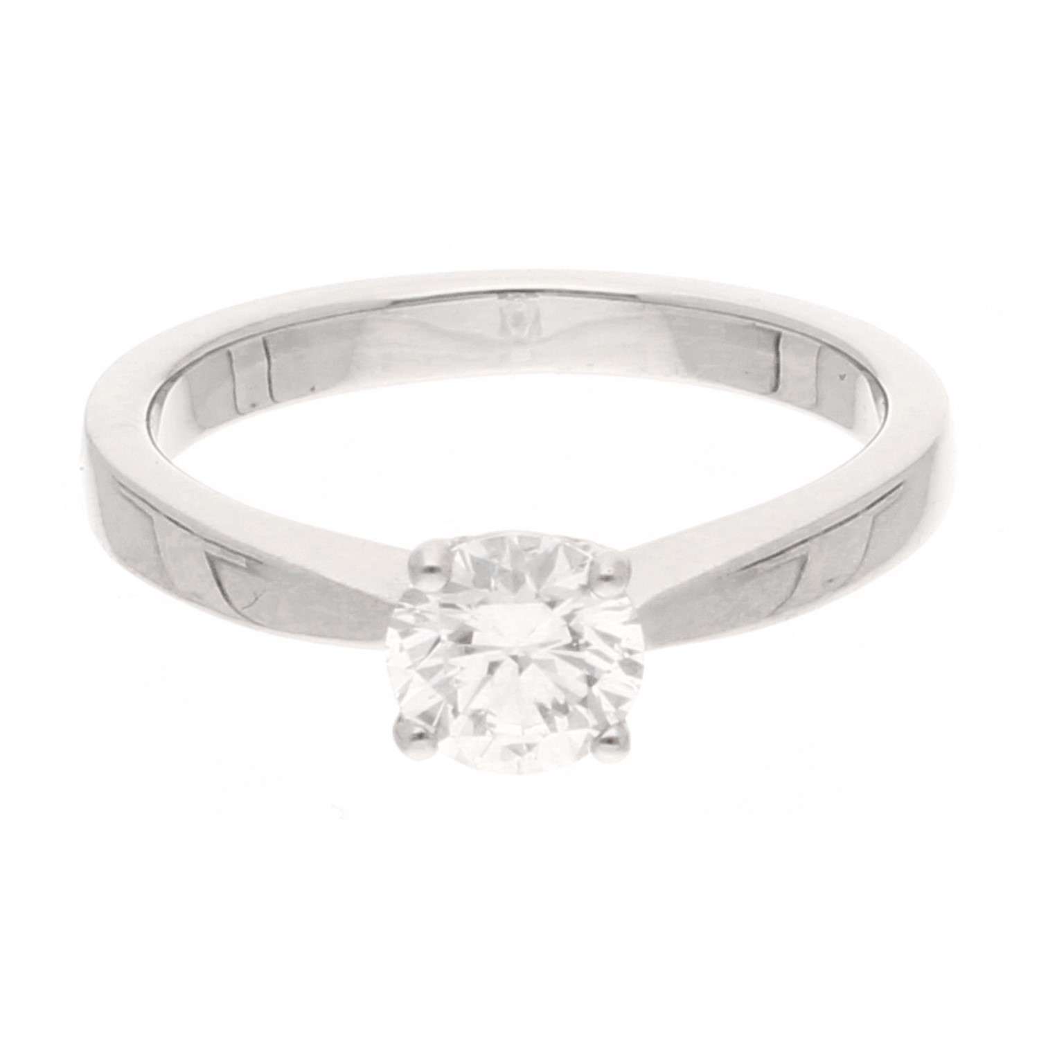 950 Platinum 0.60ct Diamond Solitaire Ring (Size J 1/2) 5.5mm Head