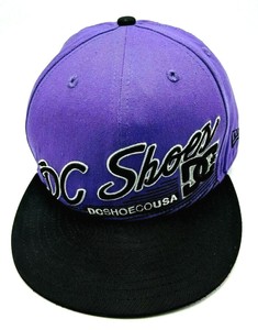 purple flat brim hat