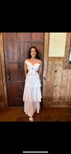 White Long Formal Dress Small New
