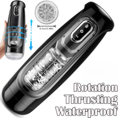Automatic Male Masturbator Handsfree Rotating Cup Thrusting Stroker Lubricants