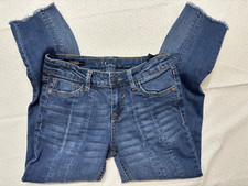 Vigoss Girls Jeans Size 12 The Austin Ankle Skinny Med Wash Adj Waist 5 Pocket.