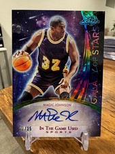Magic Johnson 2024 Leaf In The Game Used Galaxy Of Stars Auto #33/35 SSP 🔥📈
