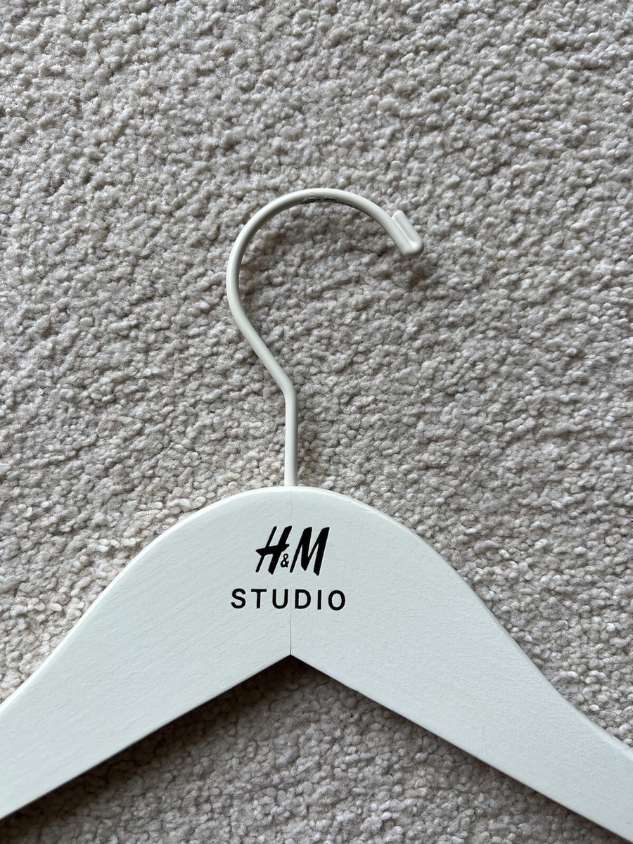 H&M STUDIO White Wood Hanger WHITE *Rare* AUTHENTIC LIMITED
