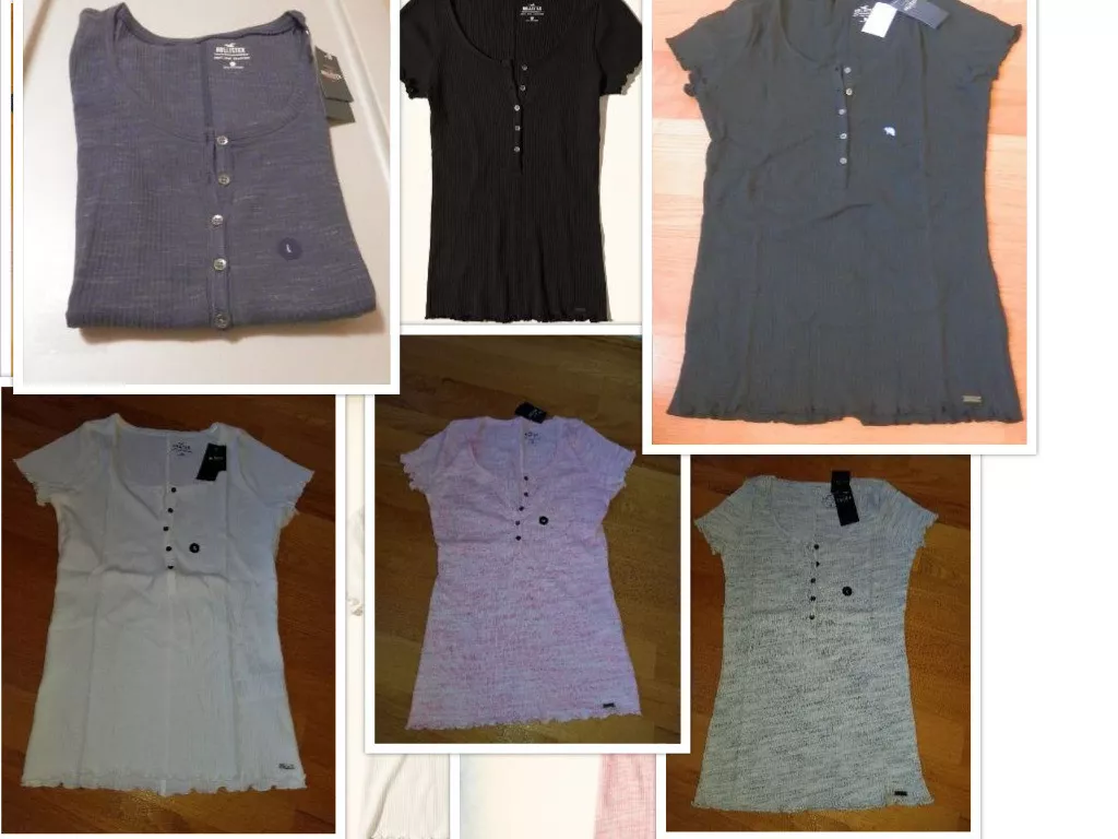 Slim henley t shirt hollister discount