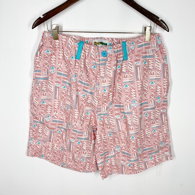 Tipsy Elves Cotton Summer Shorts Wild Print Pink Blue Pockets Golf XXL N14