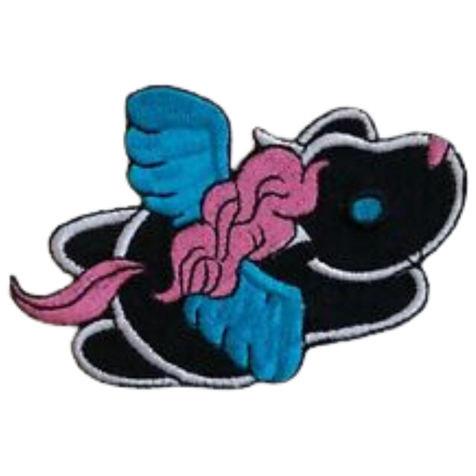 Cute Black Unicorn Embroidery Patch Iron On or Sew for Jackets and Clothing