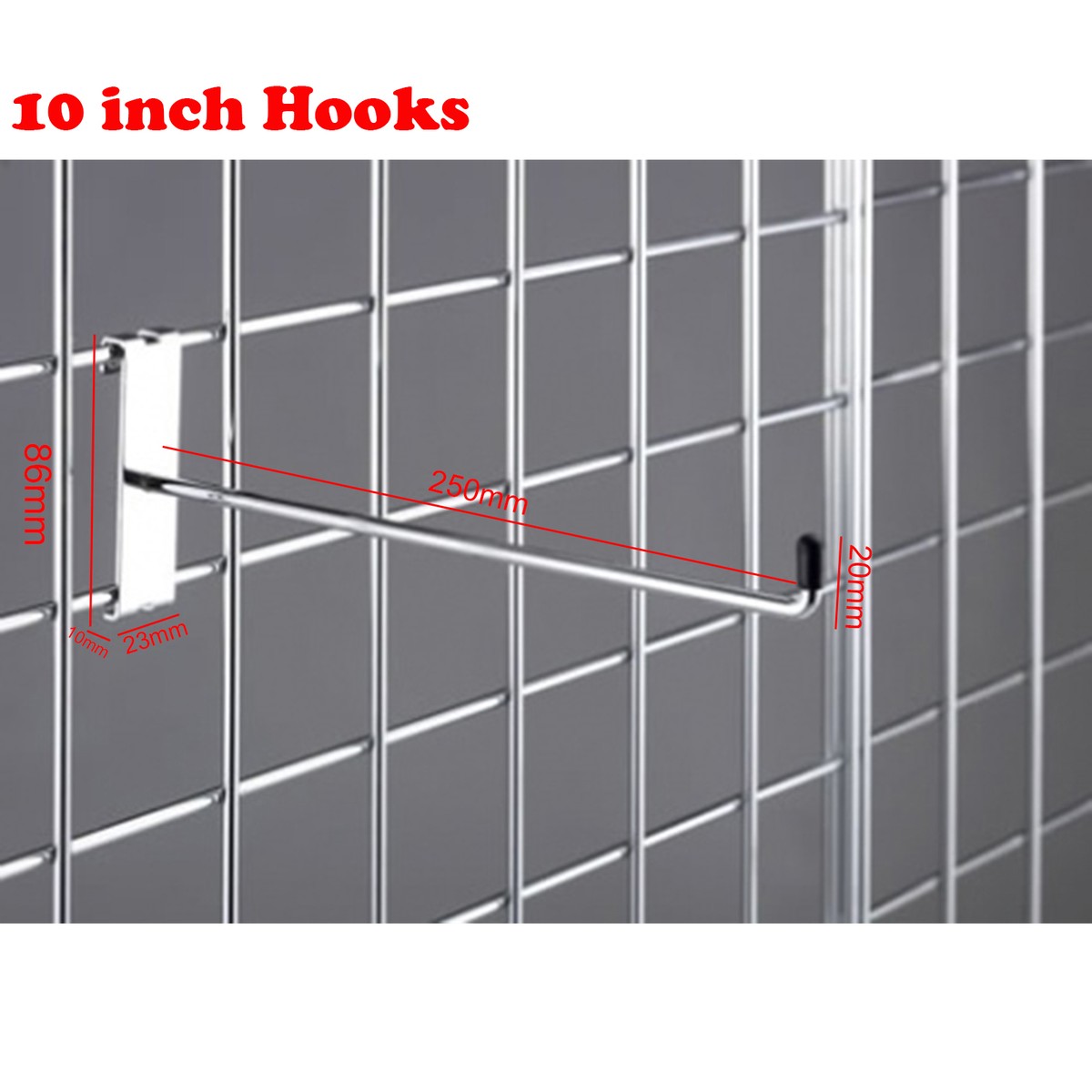 My Shopfittings Ltd Gridwall Mesh Panel Display – Chrome Retail Stand (4ft-8ft Options)