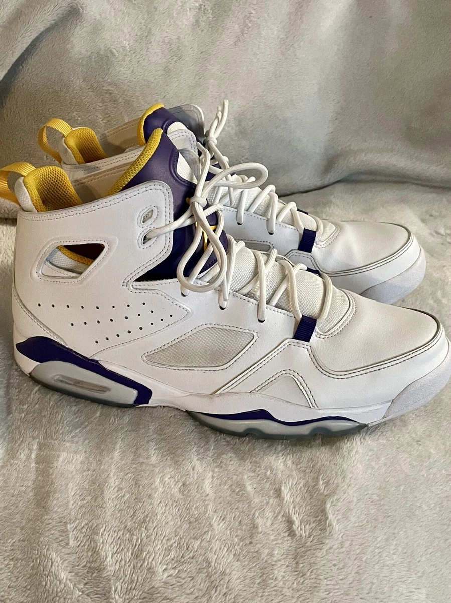 Air Jordan Flight Club '91 Lakers' Nike Shoes Sneakers DC7329-105 Sz 11.5