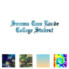 Summa Cum Laude College - Decal Sticker - Multiple Patterns  Sizes - ebn2965