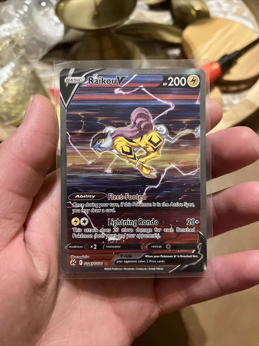 Pokémon TCG Raikou V Crown Zenith: Galarian Gallery GG41/GG70 Holo