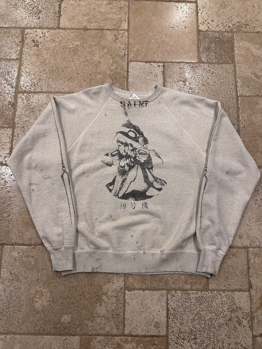 Saint Michael Mxxx Evangelion Raglan Eva Crewneck Sweatshirt Saint Michael Mxxx Evangelion Raglan Eva Crewneck Sweatshirt