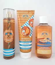 Bath & Body Works Sparkling Orange Spritz Body Mist Shower Gel & Cream Set of 3