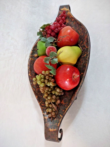 Decorative Metal Centerpiece with Mixed Artificial Fruit - Picture 6 of 10