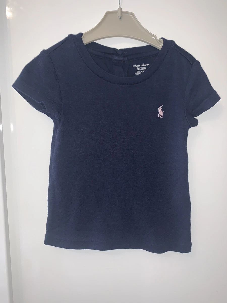 Baby Girl Ralph Lauren Navy T shirt 12 Months
