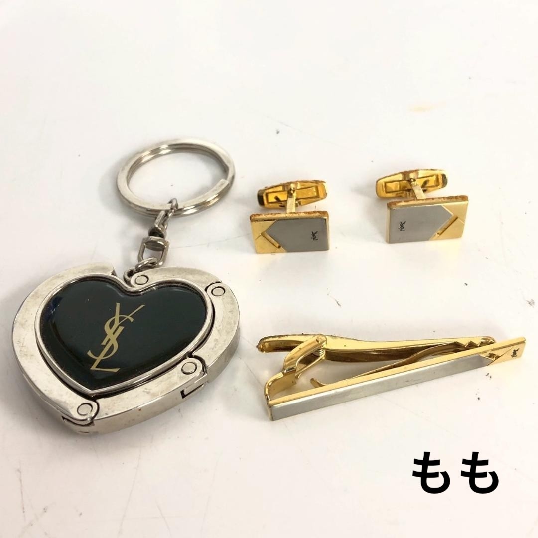 YSL Yves Saint Laurent tie pin cufflinks keychain bulk  set large quantity g
