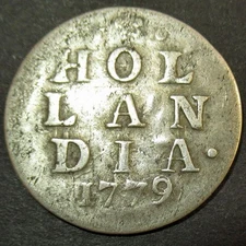 Certificate Authenticity 1779 Dutch Colonial New York Silver Lion Dime Hollandia
