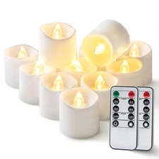 Homemory 24Pack 400+Hour Remote Control Flameless Candles 2/4/6/8H Timer Led