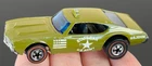 Vintage Hot Wheels Redline 1976 RARE Olive Army STAFF CAR Olds 442 - NICE! NR!