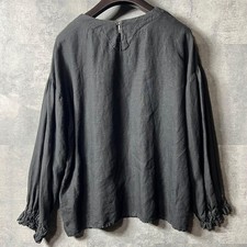 nest Robe 100 Linen Blouse Balloon Sleeve Loose Fit Made in Japan