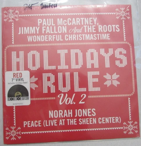 PAUL MCCARTNEY & JIMMY FALLON HOLIDAY RULE VOL. 2 45 RPM VINYL RECORD SEALED R2
