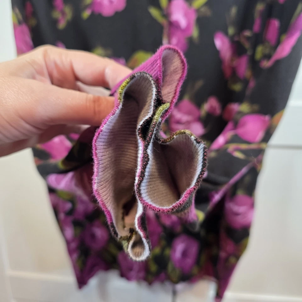 Cardigã Jones New York Sport Feminino tamanho 2x Floral Escuro Cottagecore Escritório Rosa - Imagem 3 de 4