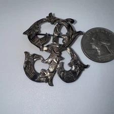 Letter B Sterling Silver Vintage 925  Initial Pin Brooch