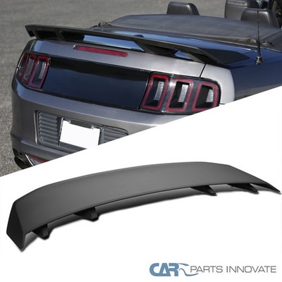Fits 10-14 Ford Mustang GT 4-Pedestal Style Matte Black Rear Trunk Spoiler Wing
