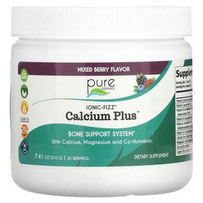 2 X Pure Essence, Ionic-Fizz, Calcium Plus, Mixed Berry, 7.41 oz (210 g)