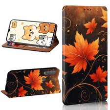 Botanischer Garten Design Leder Flip Cover Case Fit Alcatel 1C 1S 1V 3L (2020)