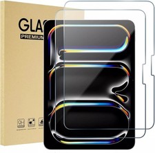 2 X Tempered Glass 2024 New For iPad Pro 11-inch Tempered Glass Screen Protector